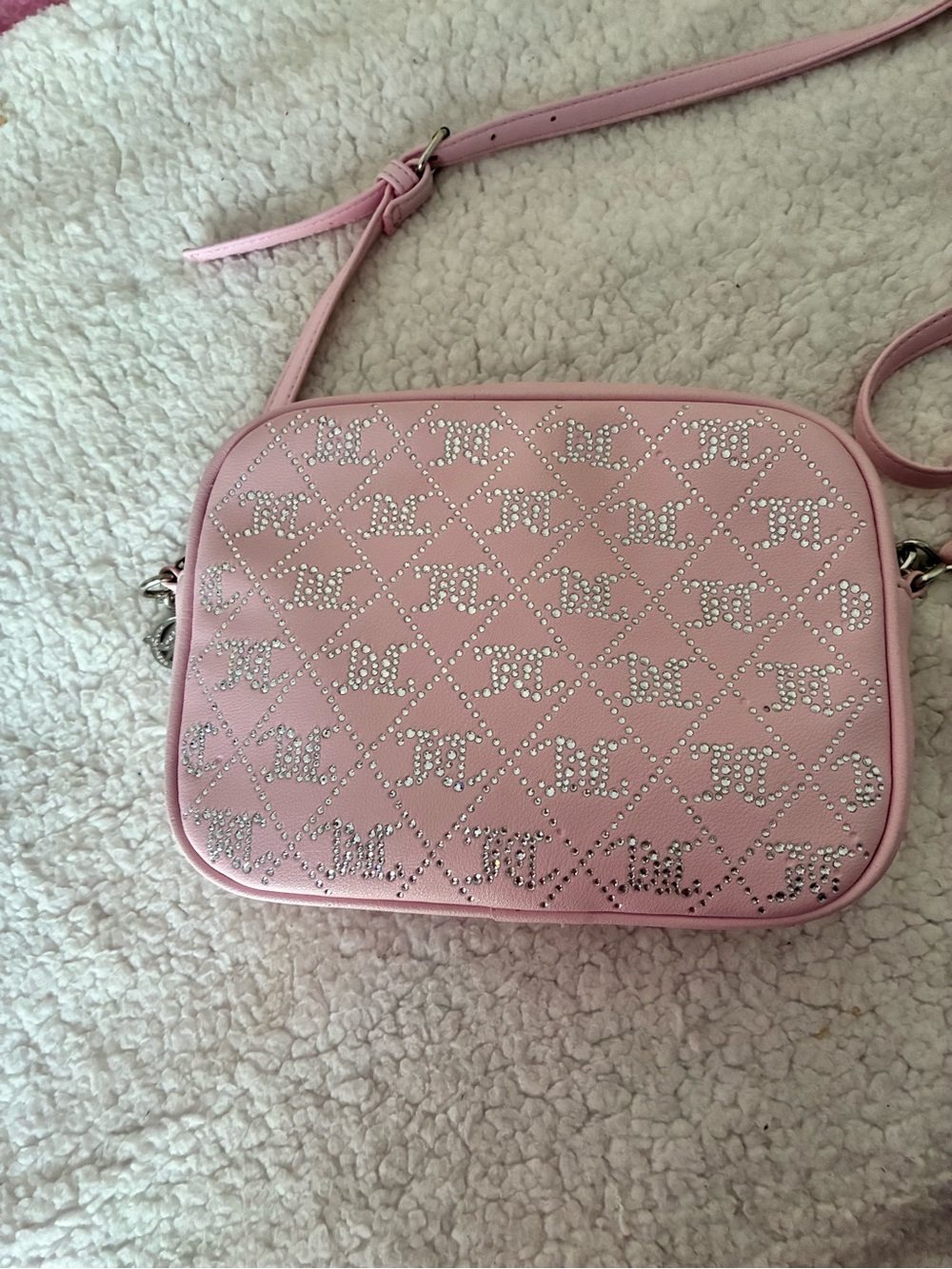Juicy Couture Pink Studded Crossbody Bag - Women's Shoulder Purse